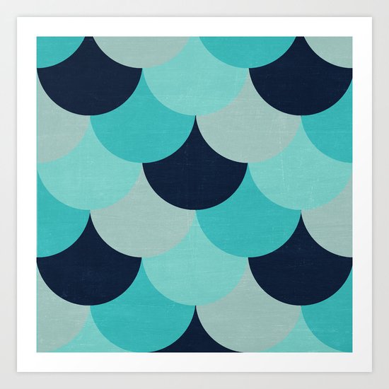 the blue petals Art Print