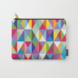 Mid Century Modern Colorful Triangle Print Carry-All Pouch