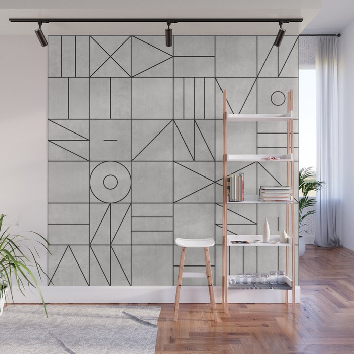 My Favorite Geometric Patterns No.3 - Grey Wall Mural