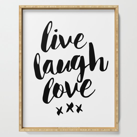 Live Laugh Love Black And White Wall Hangings Typography Design