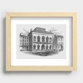 Boston Public Library Engraving - 1858 Recessed Framed Print