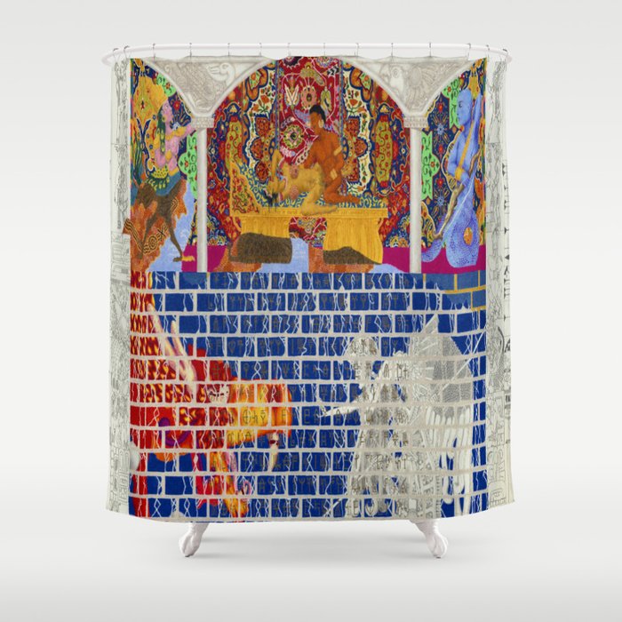 A Fiery Introduction; A Kama Sutra Experience Shower Curtain