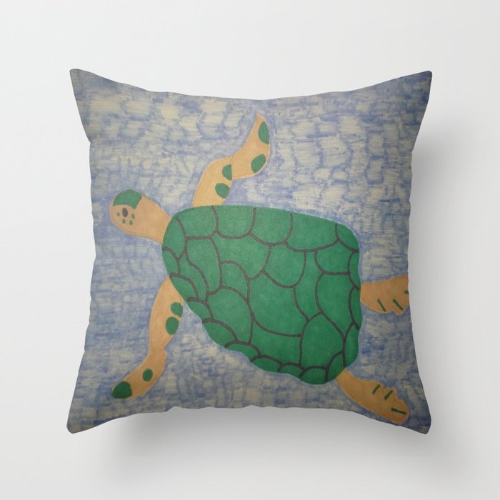 sea turtle throw pillow