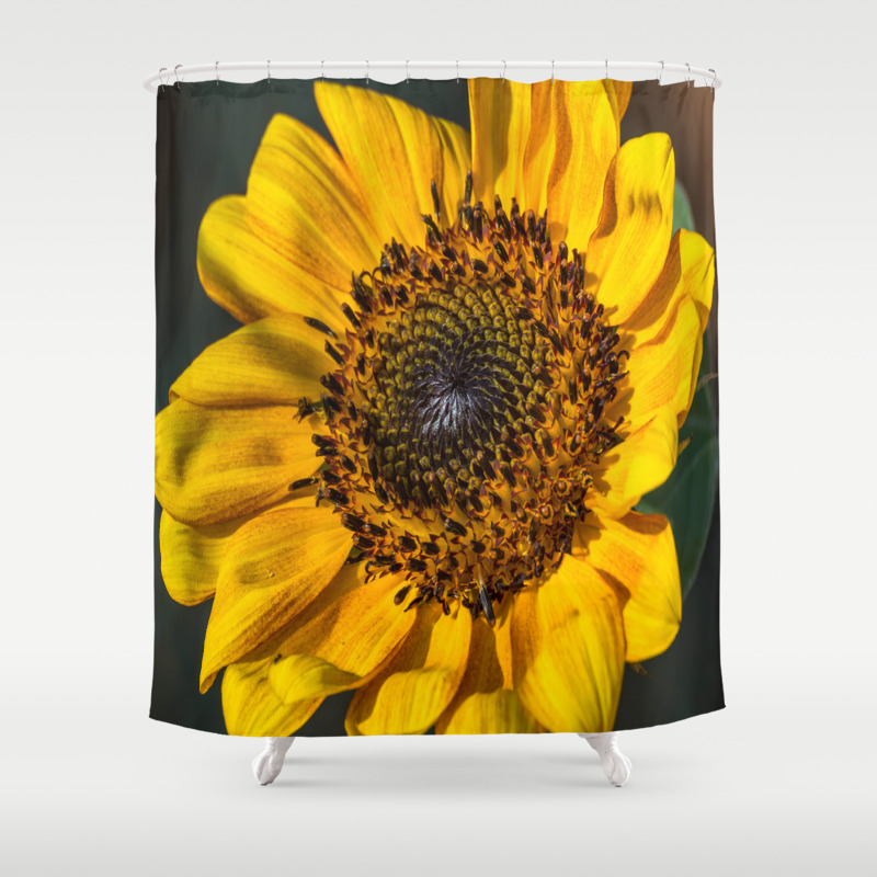 Bright Yellow Sunflower Shower Curtain