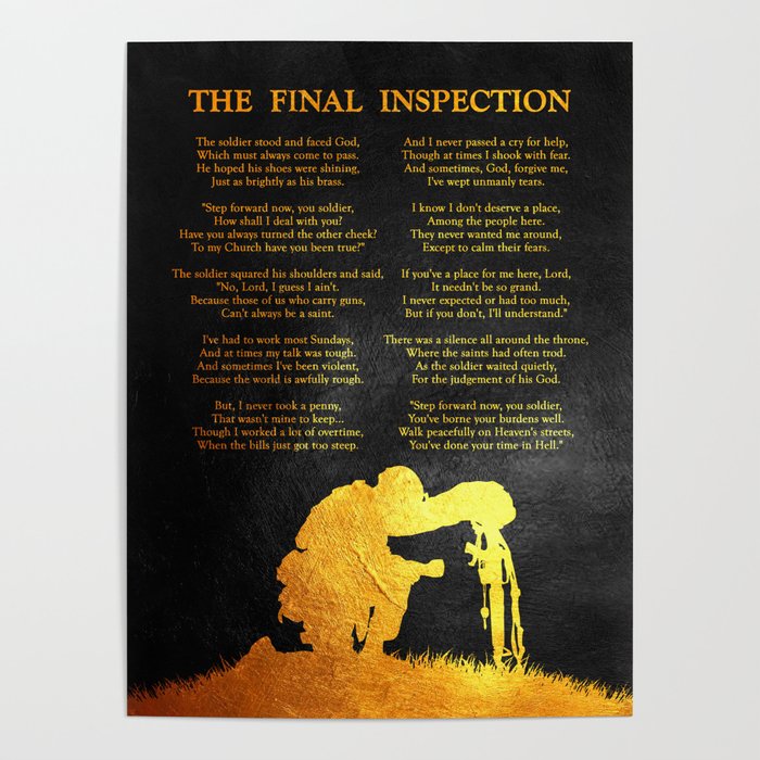 The Final Inspection A Soldier's Poem Poster by ABConcepts Society6