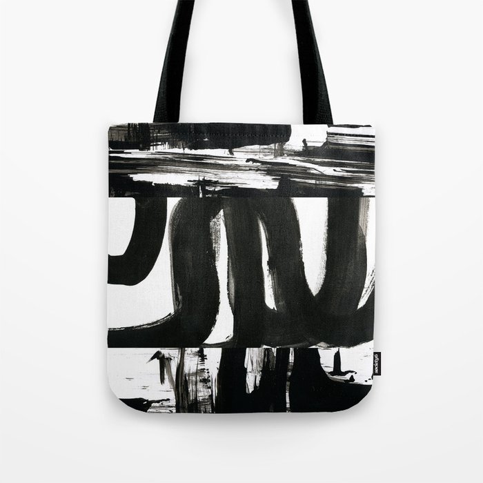 Edges of Black and White Tote Bag