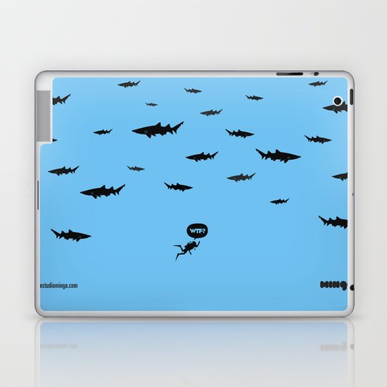 WTF? Tiburones! Laptop & iPad Skin