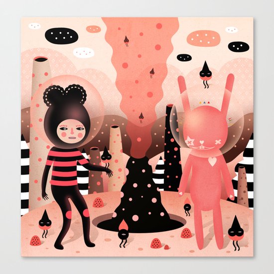 The magical mountain we shared - Muxxi X Paul Pierrot Canvas Print