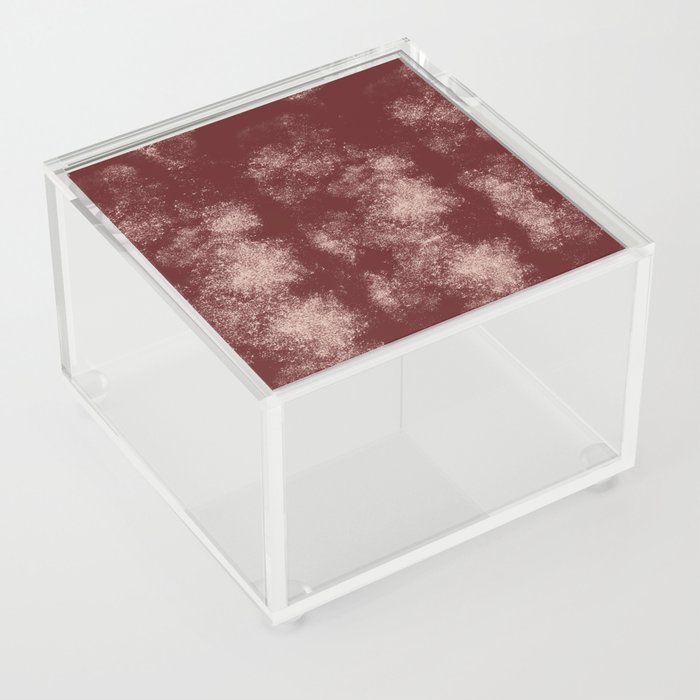 Warm Watercolor Velvet Fabric Marbling Acrylic Box