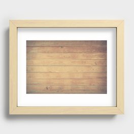 Brown wooden parquet Recessed Framed Print