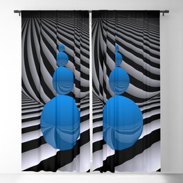 opart and blue spheres  Blackout Curtain