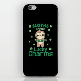 Sloths Are My Lucky Charms St Patrick's Day iPhone Skin