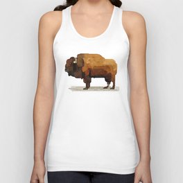 American Buffalo (Bison) Watercolor Painting Tank Top