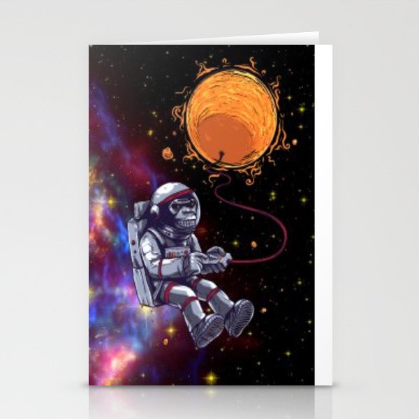 astro ape lost in space Stationery Cards