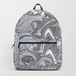 Elegant Blue Grey Marble Backpack