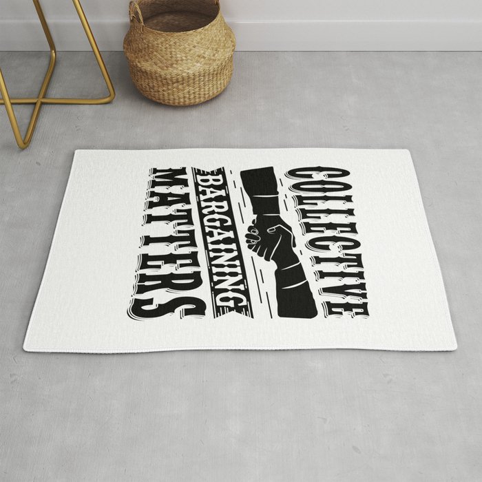 Collective Bargaining Pro Labor Union Worker Protest Light Rug