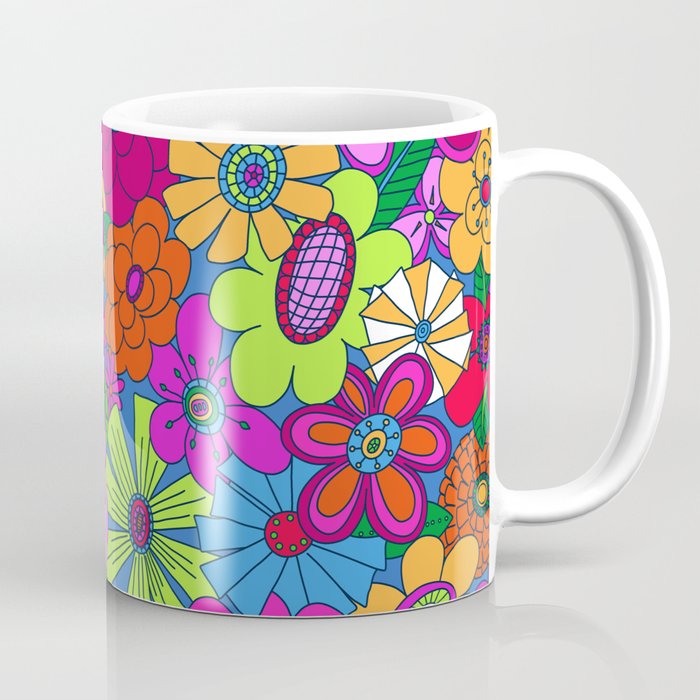 Moddy-Mod Floral (Brighter Version) by lalalamonique Coffee Mug