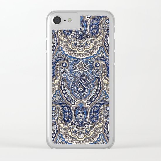 Boho paisley pattern Clear iPhone Case