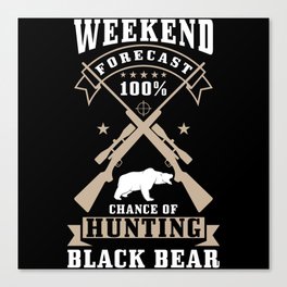 Black Bear Hunter Canvas Print