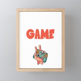Eat Sleep Game Repeat gamer Framed Mini Art Print