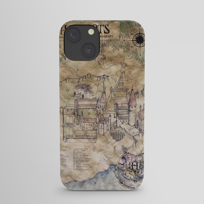 Hogwarts Map iPhone Case