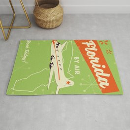 Florida By air - vintage travel poster Rug
