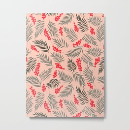 Holiday Mistletoe Pattern Metal Print | Gift, Mistletoe, Kiss, Fall, December, Anartaday, Christmas, Girl, Greenery, Holiday 