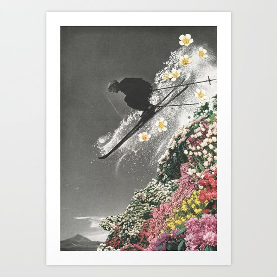 Spring Skiing Art Print