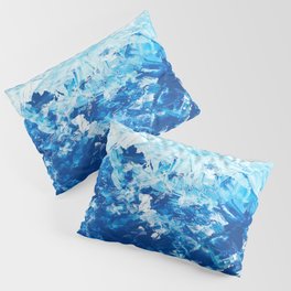 Abstract Blue Brushstrokes Painting Pillow Sham