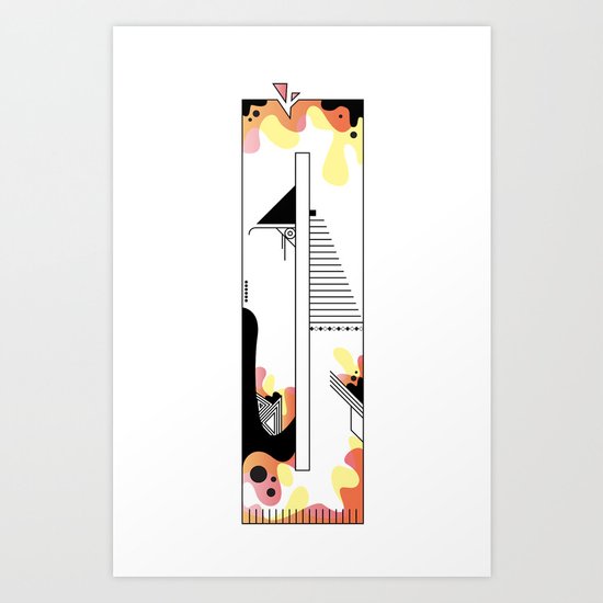 0 typo Art Print