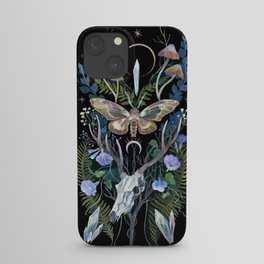 Deer Skull Crystals Garden iPhone Case