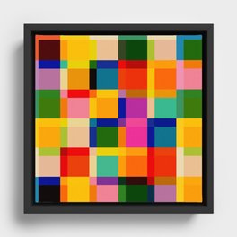Colorful Windows Framed Canvas