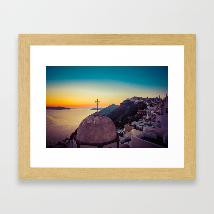 Adorable Santorini Framed Art Print