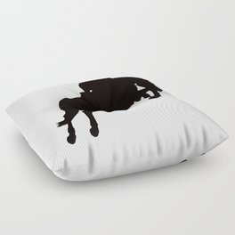 Jumping Horse Silhouette Floor Pillow