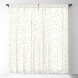 Antique White Leopard Print on White Blackout Curtain