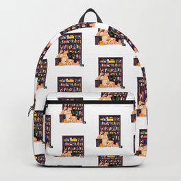 Booklover's Corner Backpack | Bookillustrations, Bookart, Illustrationdesign, Booklover, Girlillustrations, Painting 