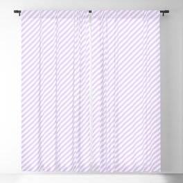 Mini Pale Lilac and White Candy Cane Stripes Blackout Curtain