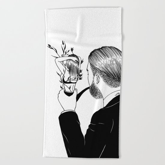 Man In Love Beach Towel