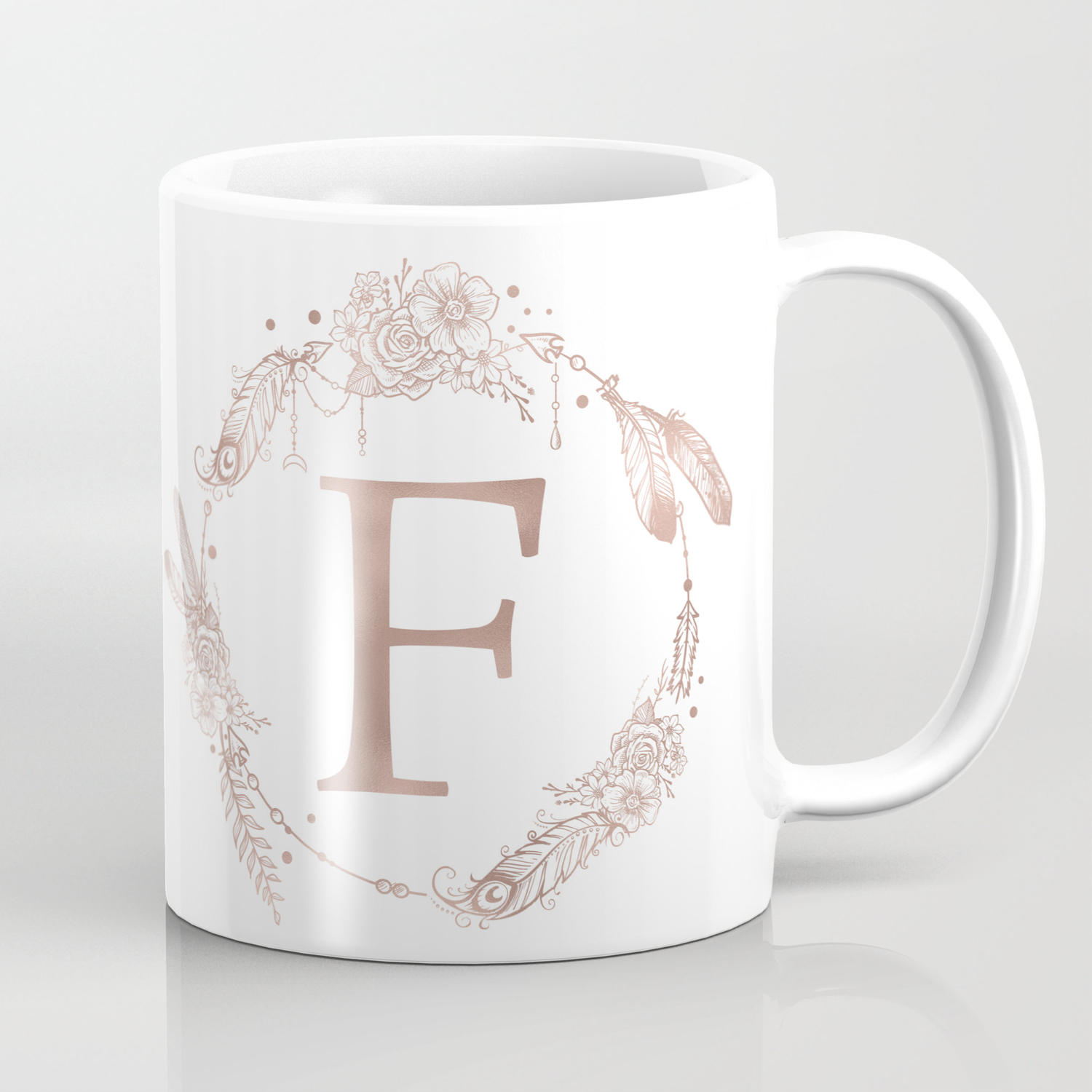 The letter "F" Printed On Both Sides 11oz Coffee Mug-Alphabet letter-lovely gift The letter "F" Printed On Both Sides 11oz Coffee Mug-Alphabet letter-lovely gift