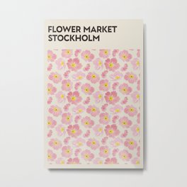 Flower Market Stockholm Metal Print
