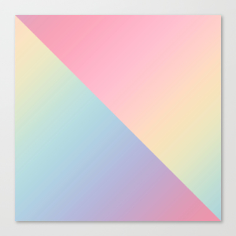 Geometric Abstract Rainbow Gradient Canvas Print By Caromartini Society6