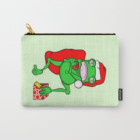 Frog Santa Carry-All Pouch