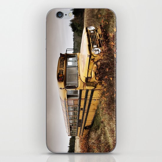 Bus in Field iPhone & iPod Skin