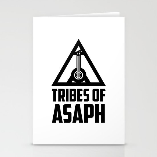 Tribes Of Asaph (Black on light) Stationery Cards
