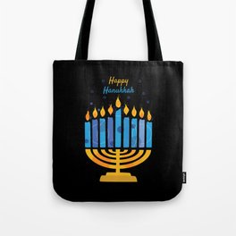 Hanukkah 2021 Candles Menorah Happy Hanukkah Tote Bag