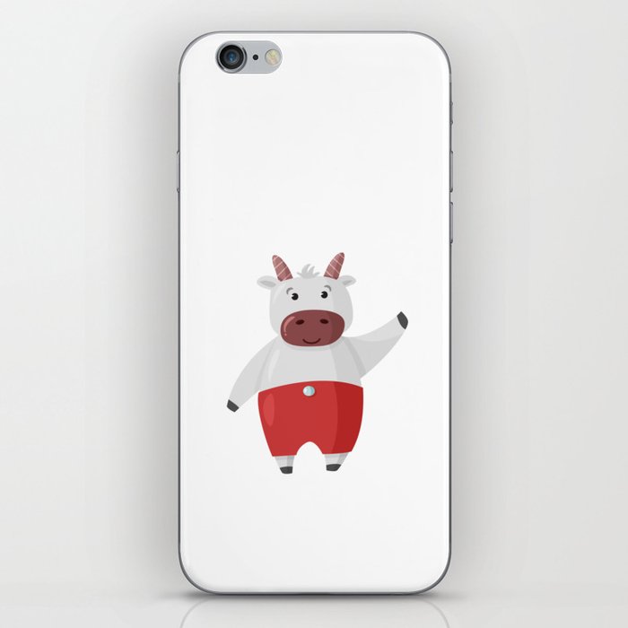 Cute cartoon bull-calf character iPhone Skin