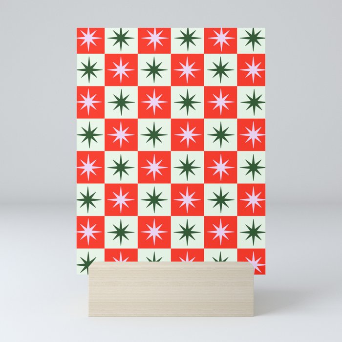 Star Check - Christmas Mini Art Print