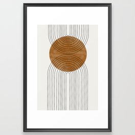 Abstract Flow Framed Art Print | Boho, Woodblock, Arch, Watercolor, Digital, Illustration, Space, Circle, Curated, Retro 