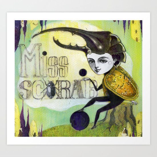 Miss scarab Art Print