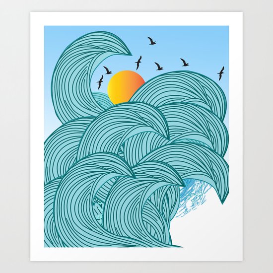 sea wave 4 Art Print